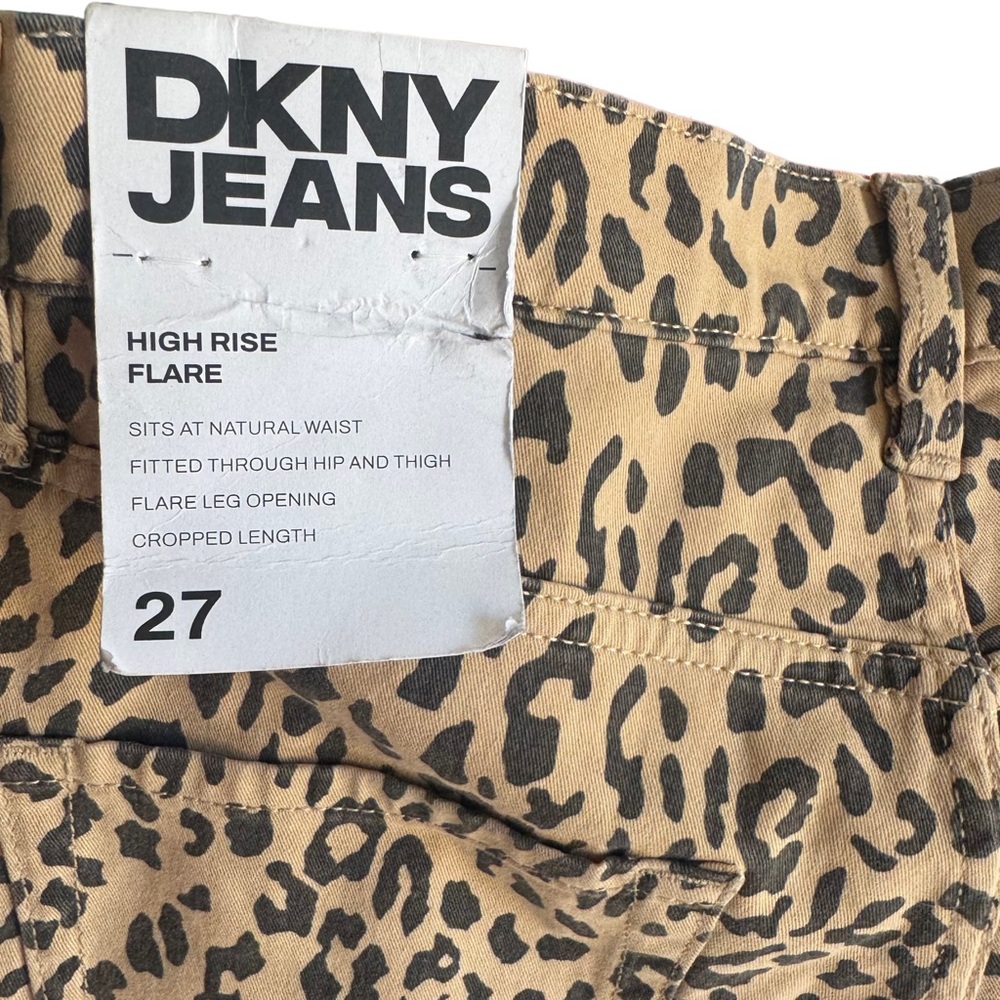 DKNY Jeans - Leopard Print High Rise Flare - 27 - Fast Ship - Picture 4 of 6